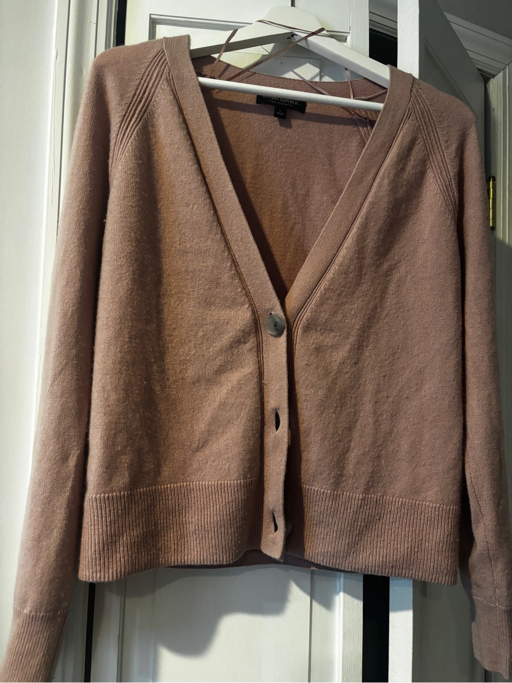Banana Republic Cashmere Women's Button Cardigan Sweater - Blush Pink